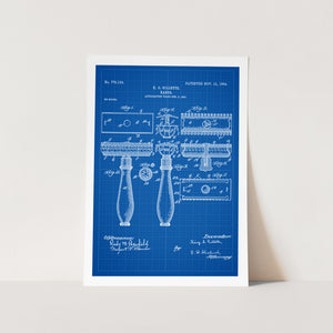 Gillette Razor Patent Art Print