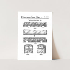 Motor Coach Patent Art Print