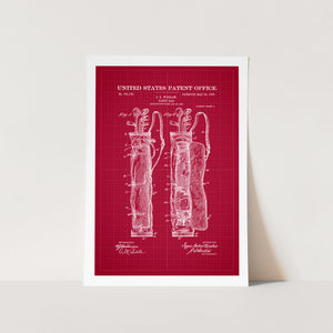 Golf Caddy Bag Patent Art Print