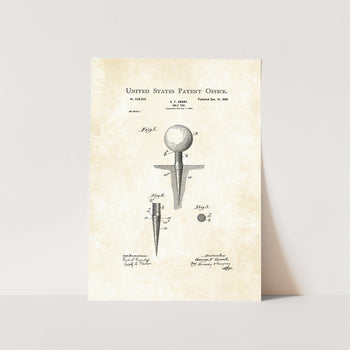 Golf Tee Patent Art Print
