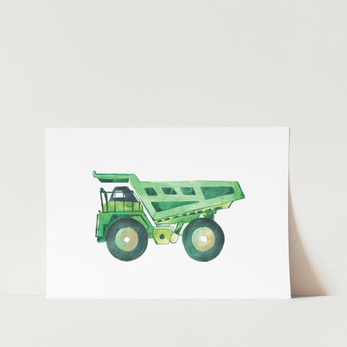 Green Truck Art Print