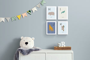 H for Hippo Alphabet Art Print