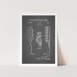 Hair Brush Patent Art Print