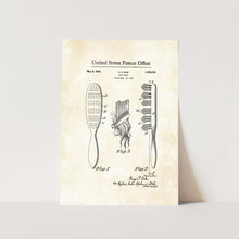 Load image into Gallery viewer, Hair Brush Patent Art Print