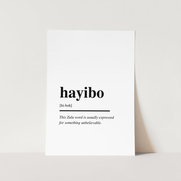 Hayibo Art Print