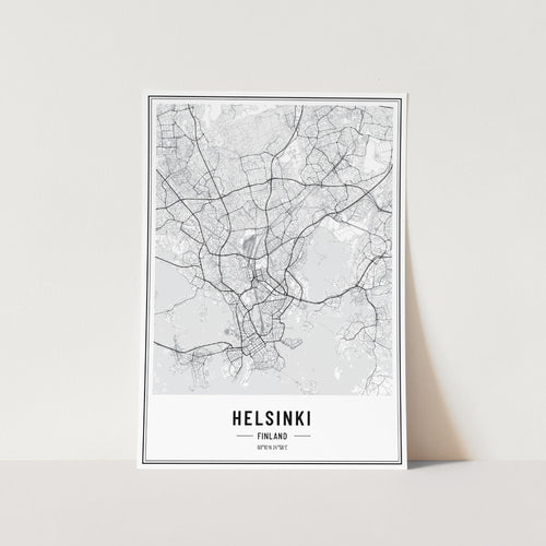 Helsinki Finland Map Art Print