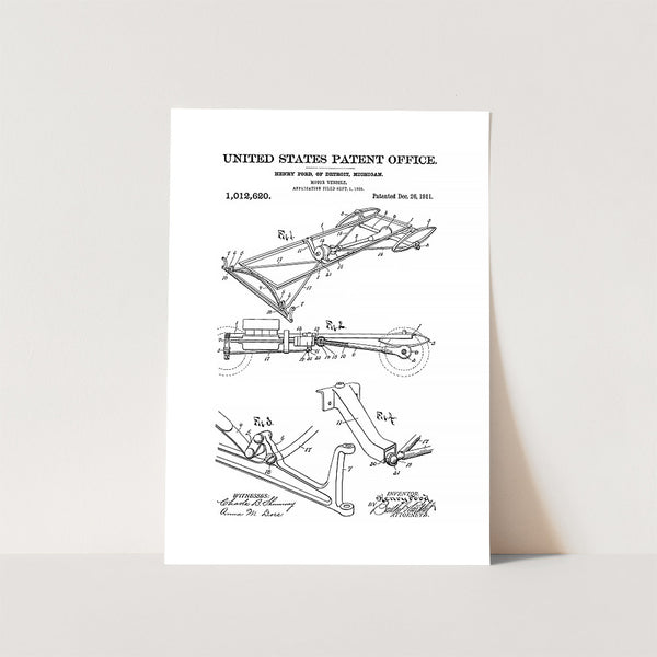 Henry Ford Automobile Patent Art Print