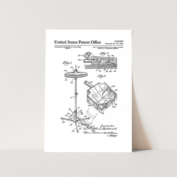 Hi-Hat Stand Patent Art Print