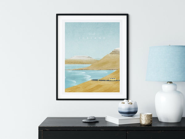 Iceland Art Print black framed