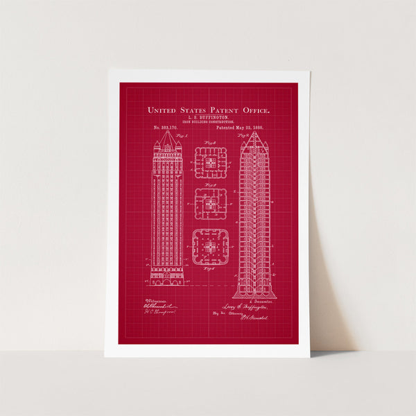 Iron Building Patent Art Print