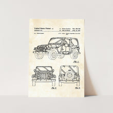 Load image into Gallery viewer, Jeep Wrangler Patent Art Print