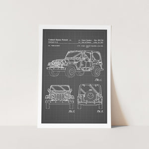 Jeep Wrangler Patent Art Print