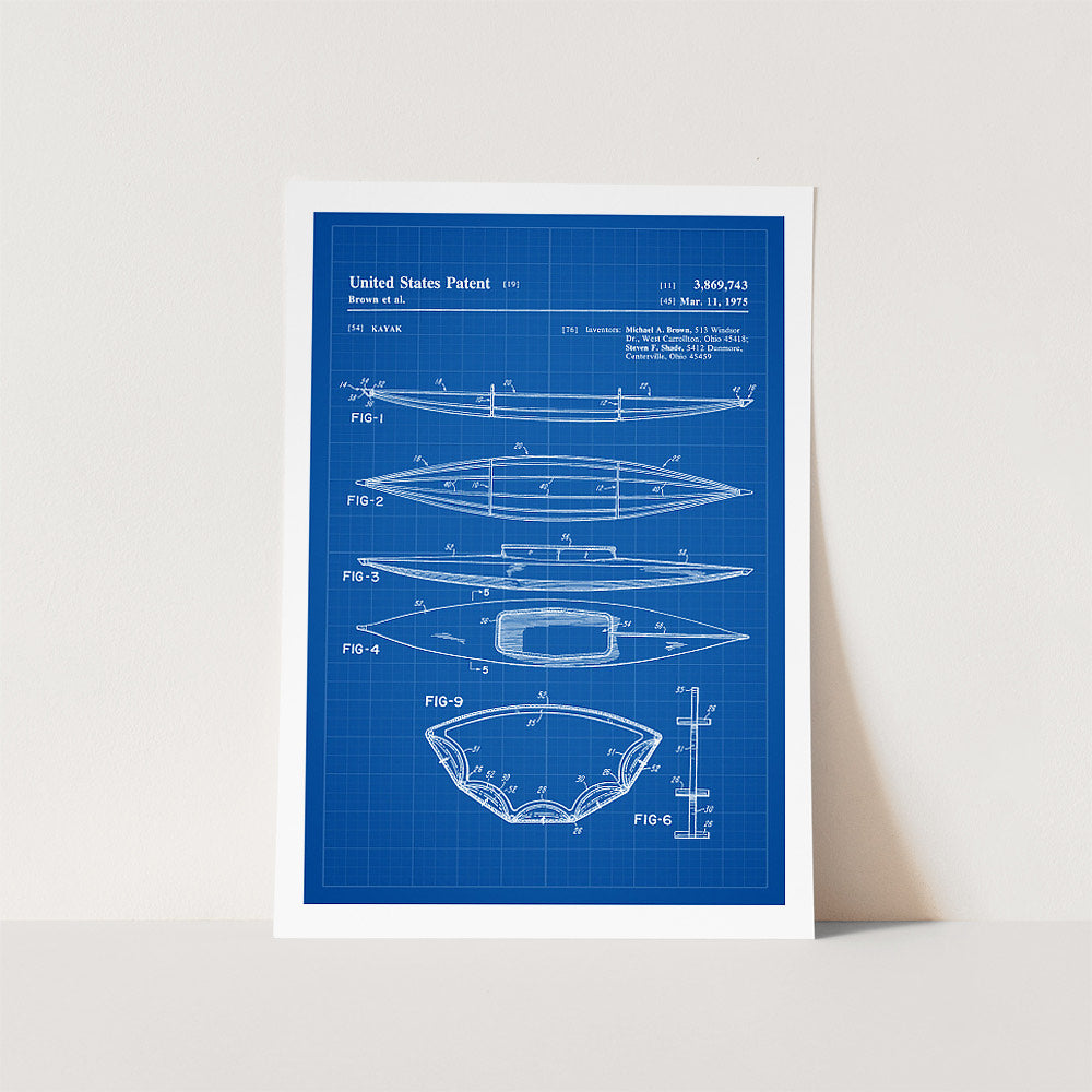 Kayak Patent Art Print