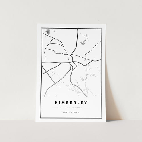 Kimberley Map Art Print