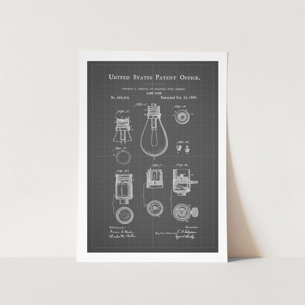 Lamp Base Patent Art Print