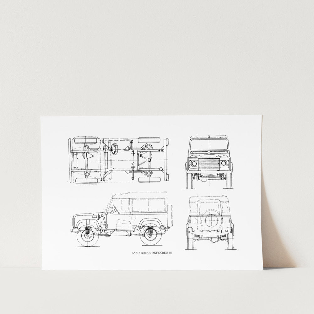 Land Rover Defender Patent Print