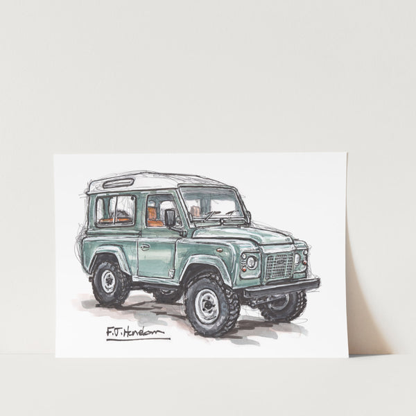 Land Rover Defender Car Art Print