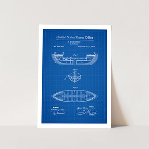 Life Boat Patent Art Print