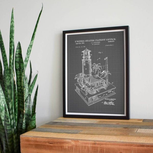 Toy Lighthouse Patent Art Print
