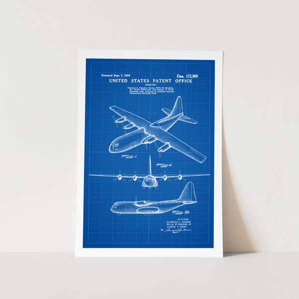 Lockheed C-130 Hercules Aeroplane Patent Art Print