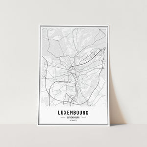 Luxembourg Map Art Print