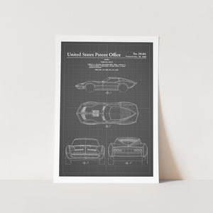 Mako Shark Corvette Patent Art Print