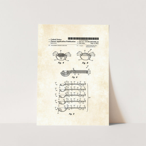 Measuring Spoons Patent Art Print