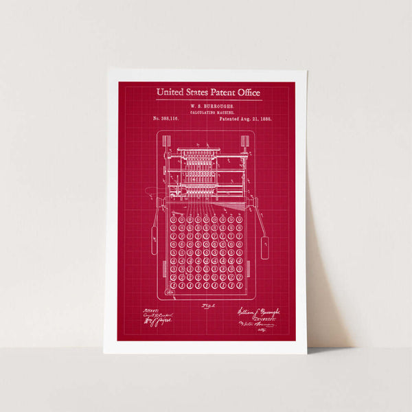 Calculating Machine Patent Art Print