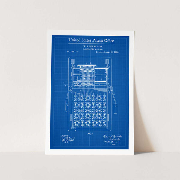 Calculating Machine Patent Art Print