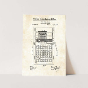 Calculating Machine Patent Art Print