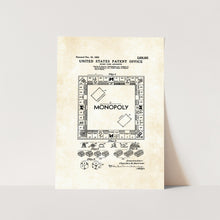 Load image into Gallery viewer, Monopoly Game Patent Art Print