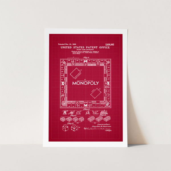 Monopoly Game Patent Art Print