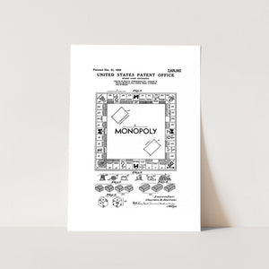 Monopoly Game Patent Art Print
