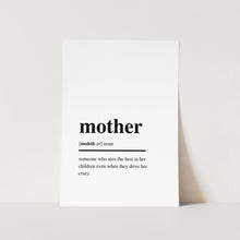 Load image into Gallery viewer, Mother Crazy Kids Noun Art Print