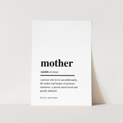 Mother Superwoman Noun Art Print