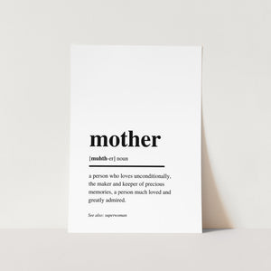 Mother Superwoman Noun Art Print