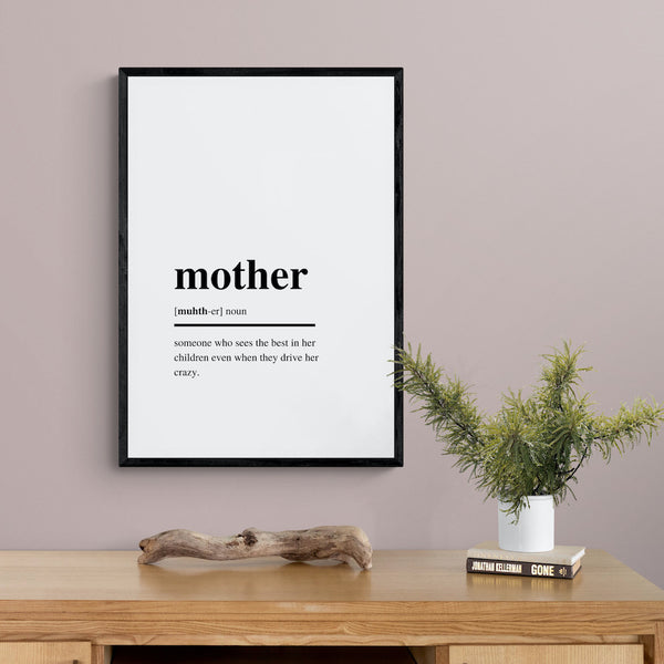 Mother Crazy Kids Noun Art Print