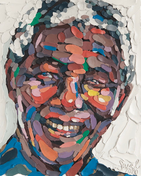 Nelson Mandela Portrait Art Print