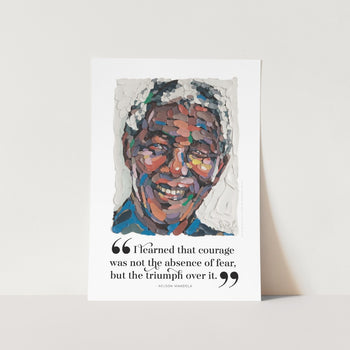 Nelson Mandela Courage Quote Art Print