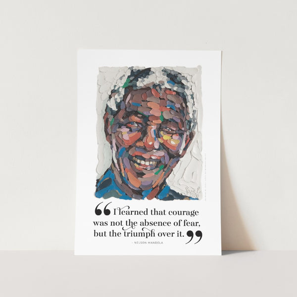 Nelson Mandela Courage Quote Art Print