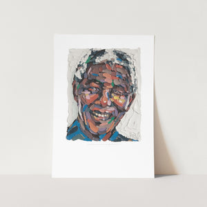 Nelson Mandela Portrait Art Print