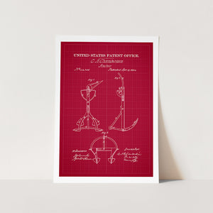 Old Anchor Patent Art Print