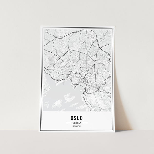 Oslo Norway Map Art Print