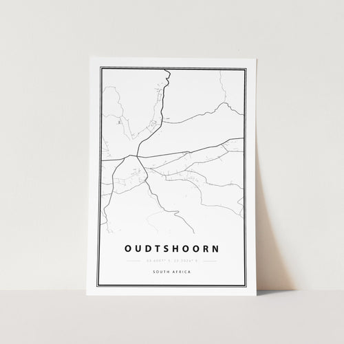 Oudtshoorn Map Art Print