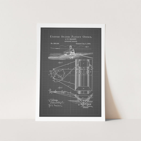 Outrigger Oarlock Patent Art Print