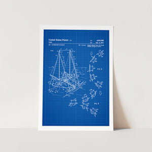 Outrigger Sailboat Patent Art Print
