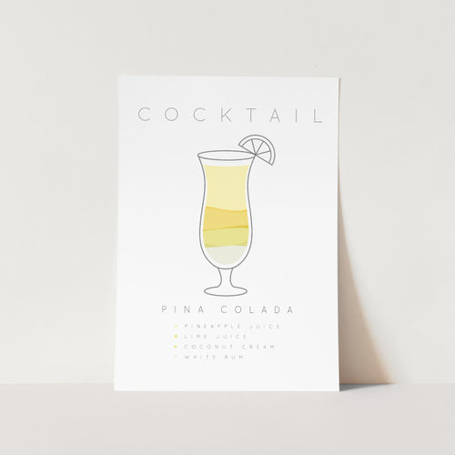 Pina Colada Cocktail Art Print