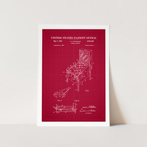 Pinball Machine Patent Art Print