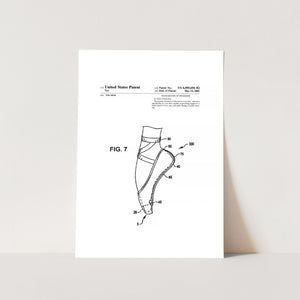 Pointe Ballet Shoe Patent Art Print