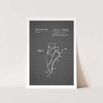 Pointe Ballet Shoe Patent Art Print